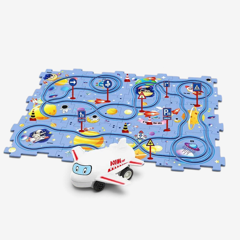 TrackQuest - Skladacie puzzle s pretekárskou dráhou