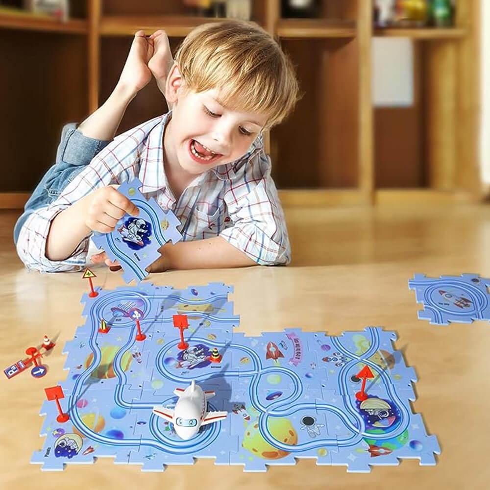 TrackQuest - Skladacie puzzle s pretekárskou dráhou
