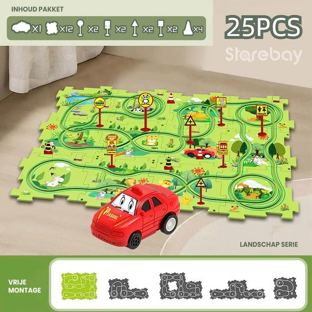 TrackQuest - Skladacie puzzle s pretekárskou dráhou