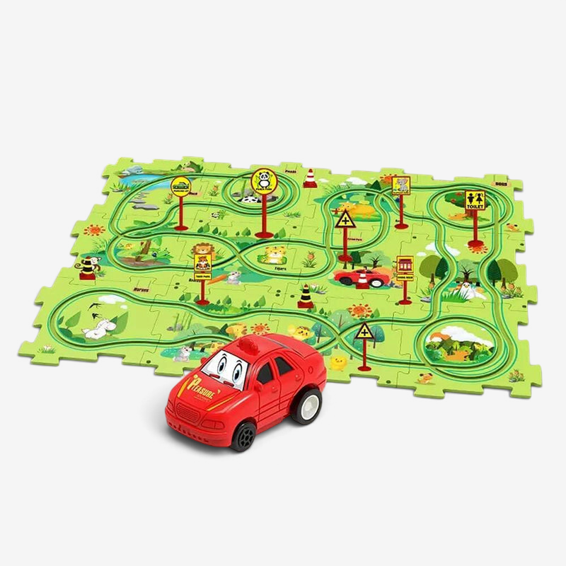 TrackQuest - Skladacie puzzle s pretekárskou dráhou