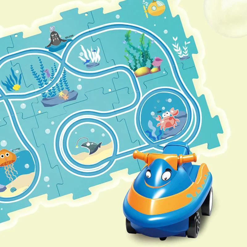 TrackQuest - Skladacie puzzle s pretekárskou dráhou