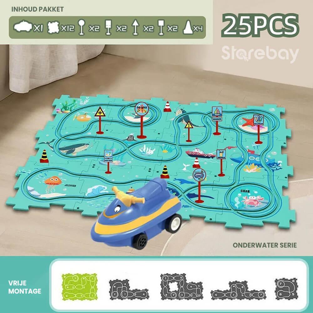TrackQuest - Skladacie puzzle s pretekárskou dráhou