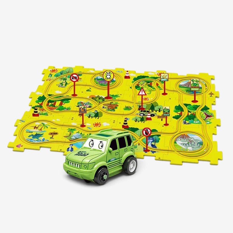 TrackQuest - Skladacie puzzle s pretekárskou dráhou