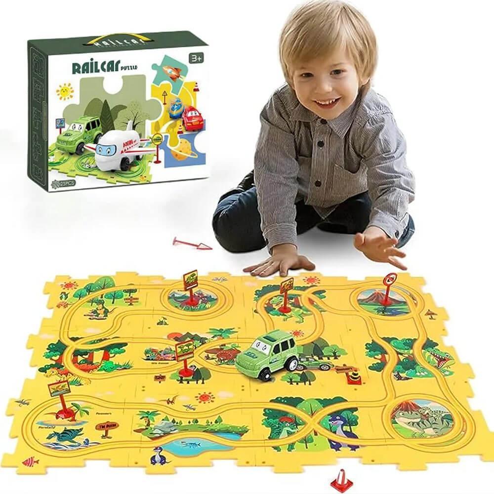 TrackQuest - Skladacie puzzle s pretekárskou dráhou