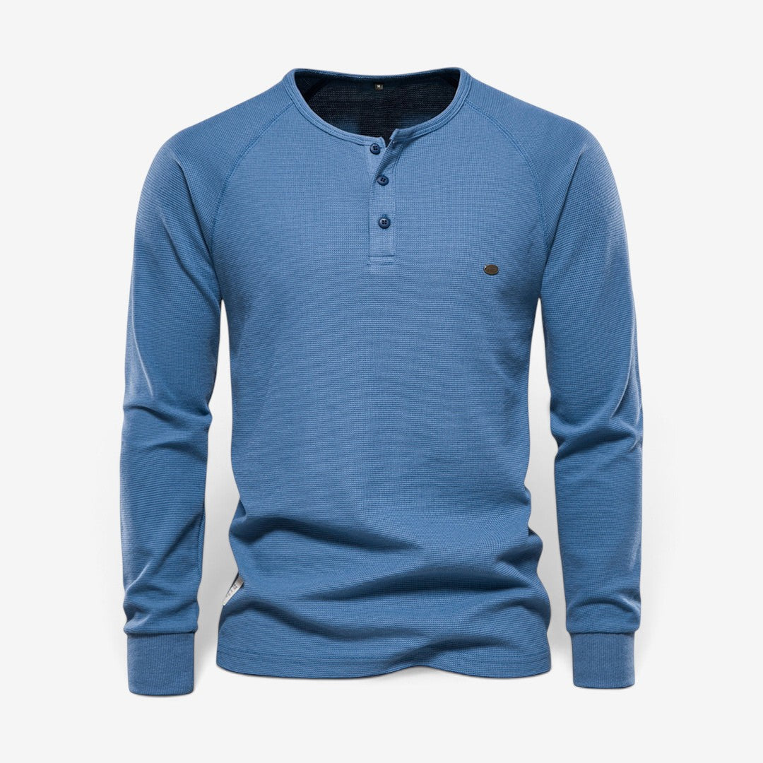 Rafael – pánská košile Henley s dlouhými rukávy