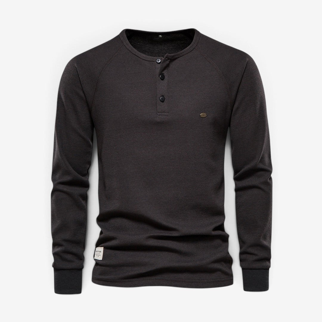 Rafael – pánská košile Henley s dlouhými rukávy