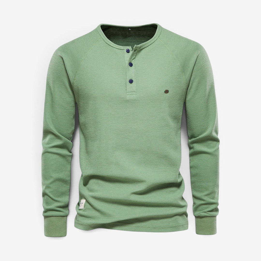 Rafael – pánská košile Henley s dlouhými rukávy