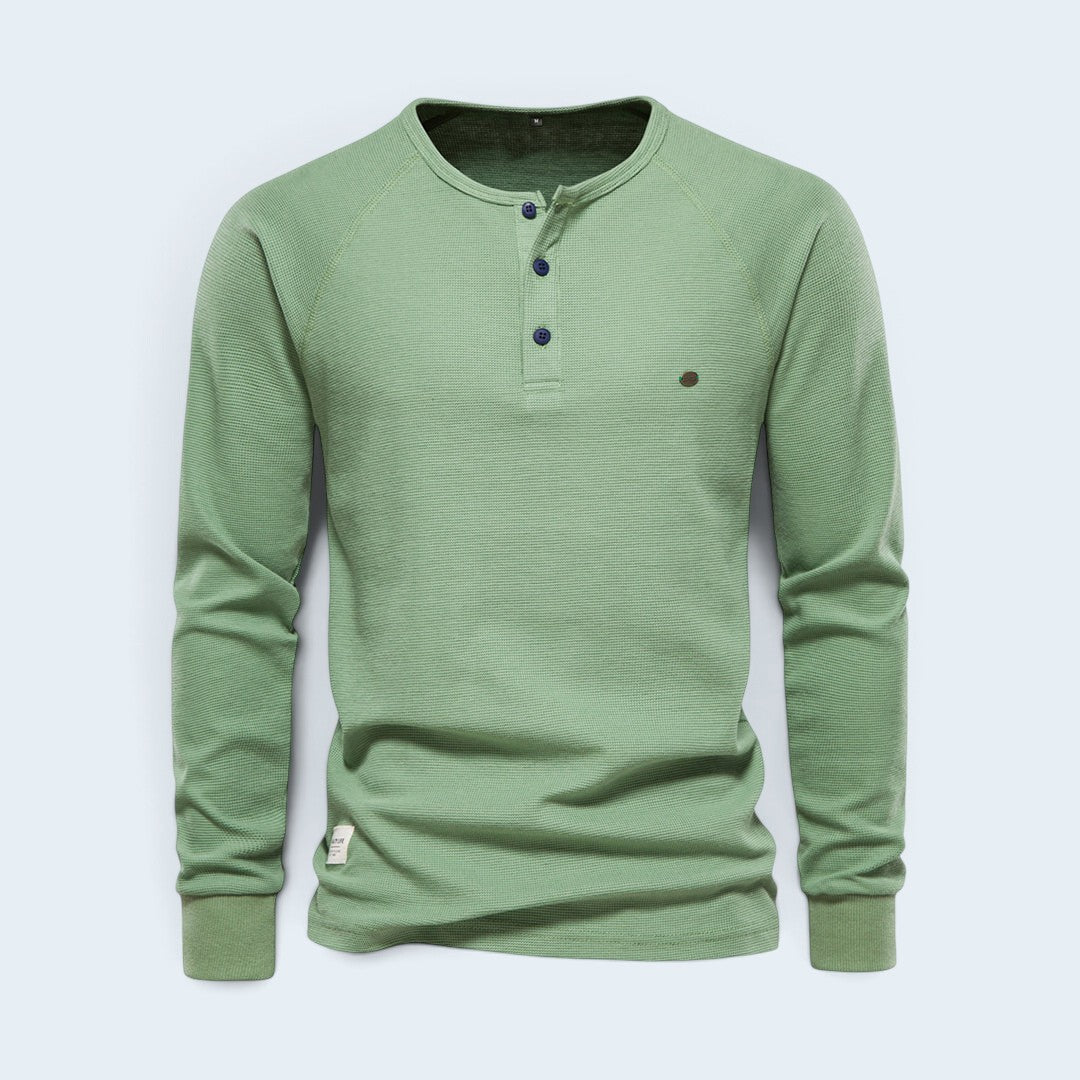 Rafael – pánská košile Henley s dlouhými rukávy