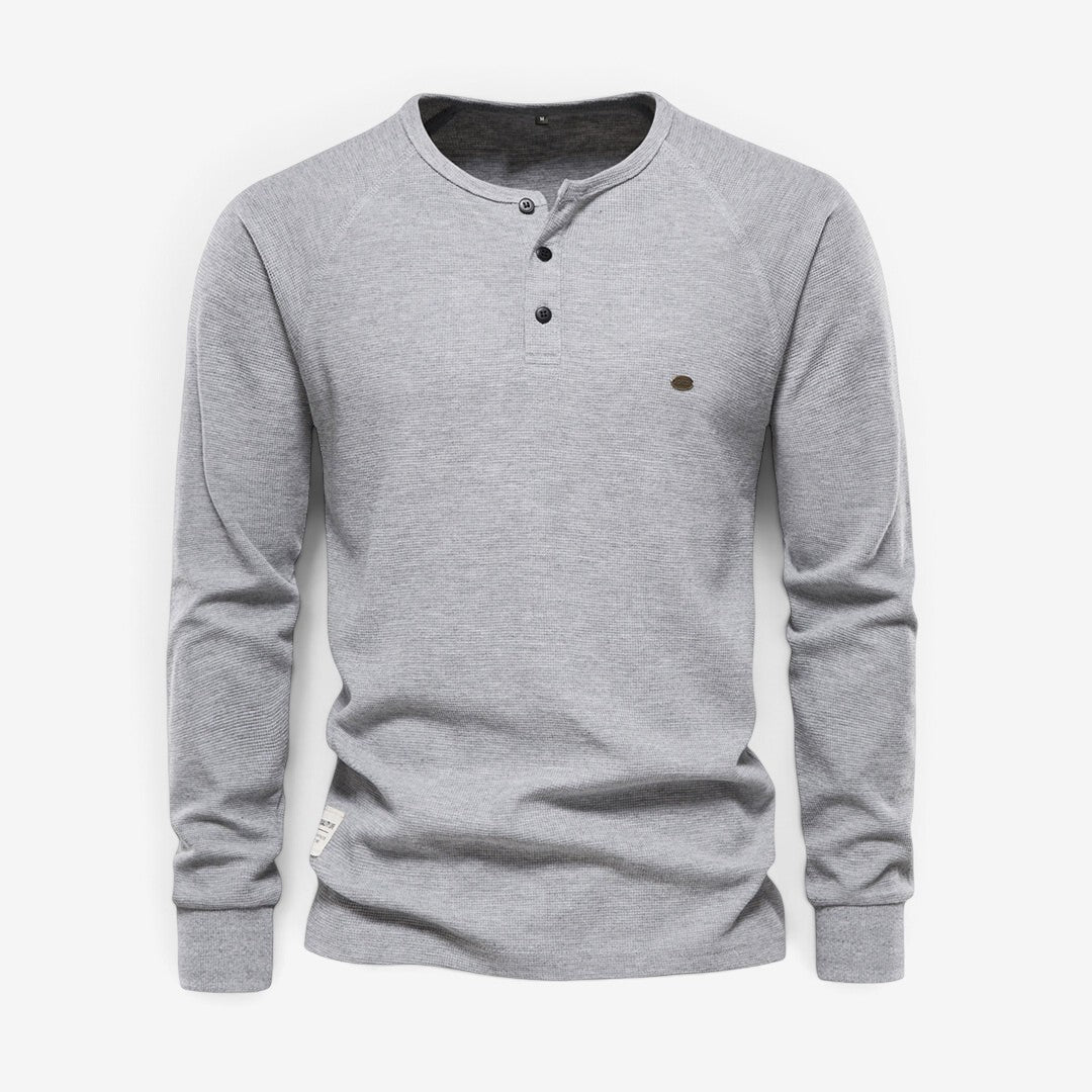 Rafael – pánská košile Henley s dlouhými rukávy