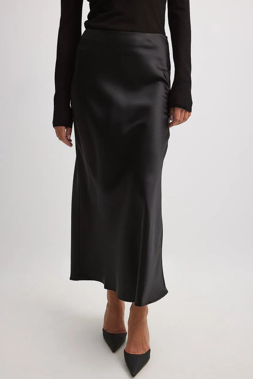 Rozi - Elegante gonna lunga a vita alta con design fluido