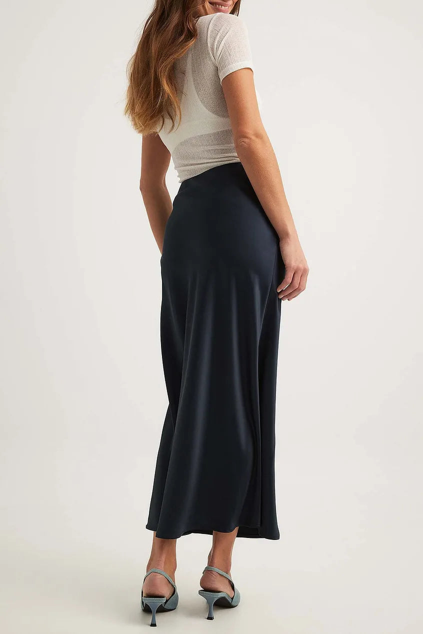 Rozi - Elegante gonna lunga a vita alta con design fluido