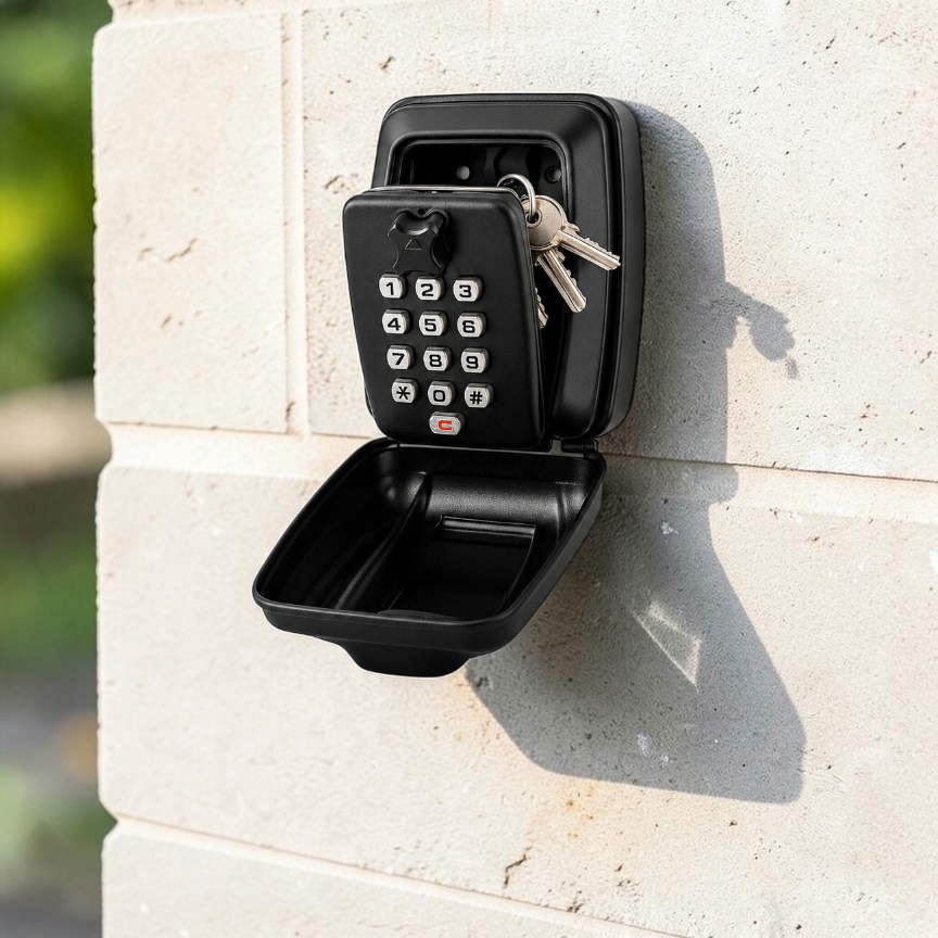 Keyvanta - Cassaforte portachiavi da parete con combinazione ripristinabile a 12 cifre