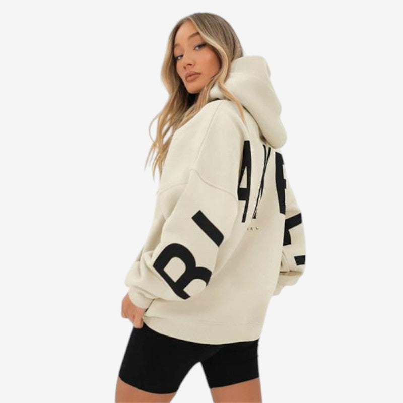 Aimee - Oversized Hoodie met Lange Mouwen en Geribbelde Manchetten