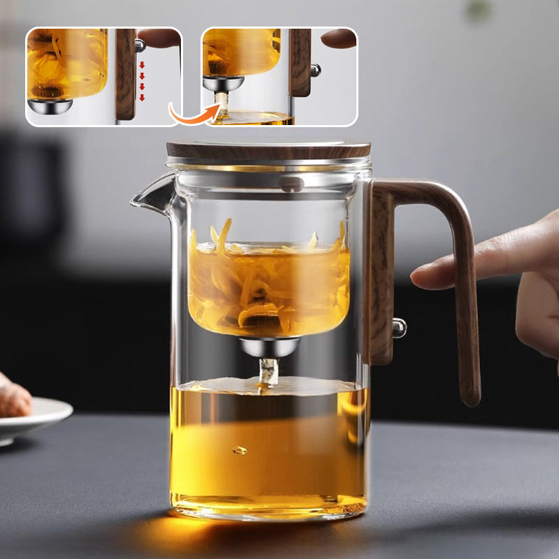 MasterBlend – Teiera in vetro con manico in legno per un’esperienza di infusione fluida