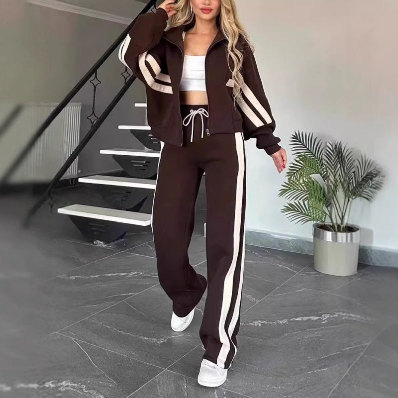 Jessica – Ensemble Deux Pièces avec Veste à Manches Longues et Pantalon à Cordon