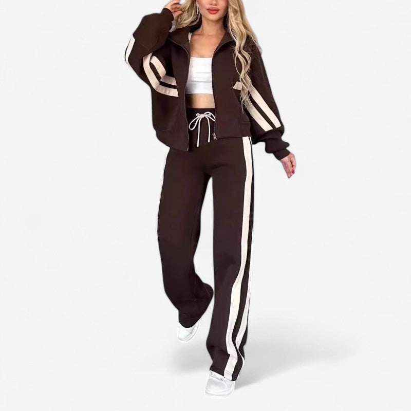 Jessica – Ensemble Deux Pièces avec Veste à Manches Longues et Pantalon à Cordon