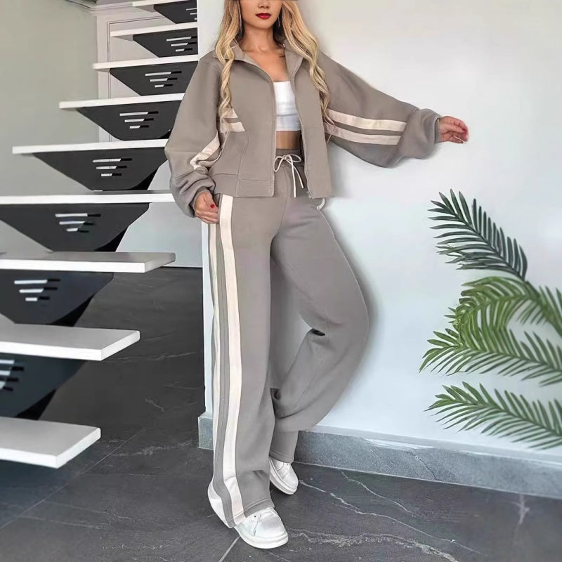 Jessica – Ensemble Deux Pièces avec Veste à Manches Longues et Pantalon à Cordon