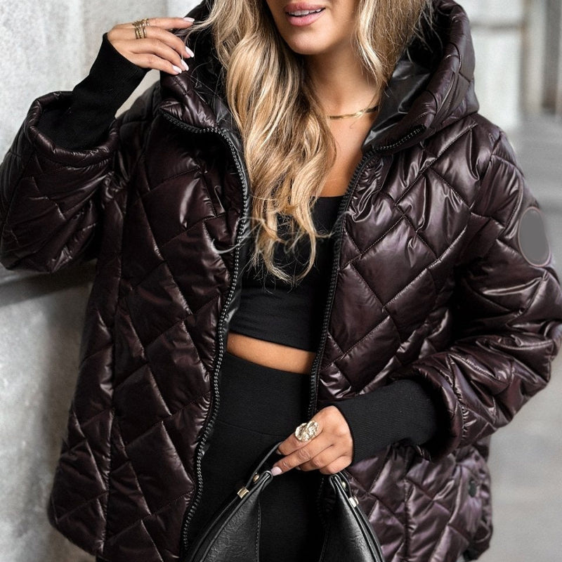 QuiltaWear - Geacă matlasată de damă cu model romboidal