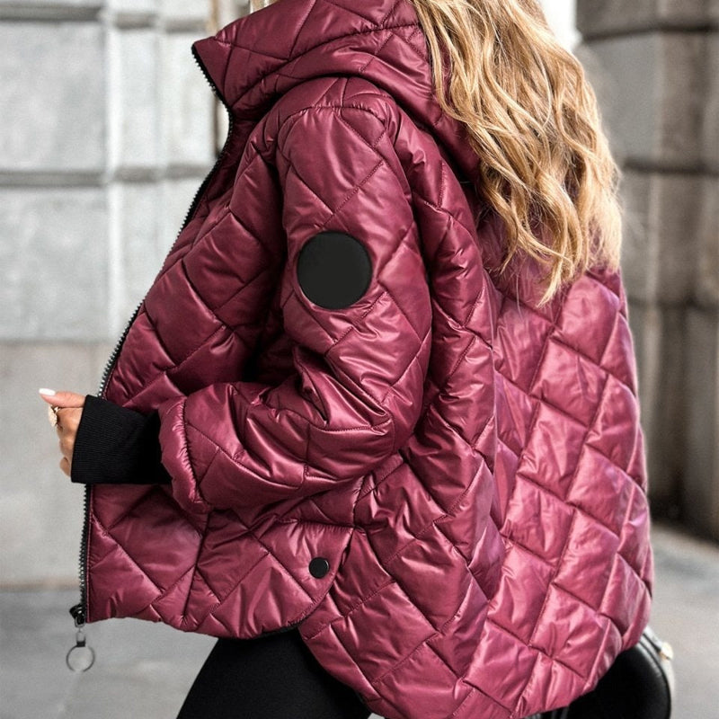 QuiltaWear - Geacă matlasată de damă cu model romboidal