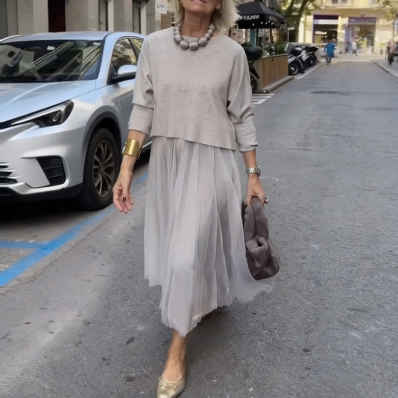 KnitDress – Robe sans manches à la silhouette fluide