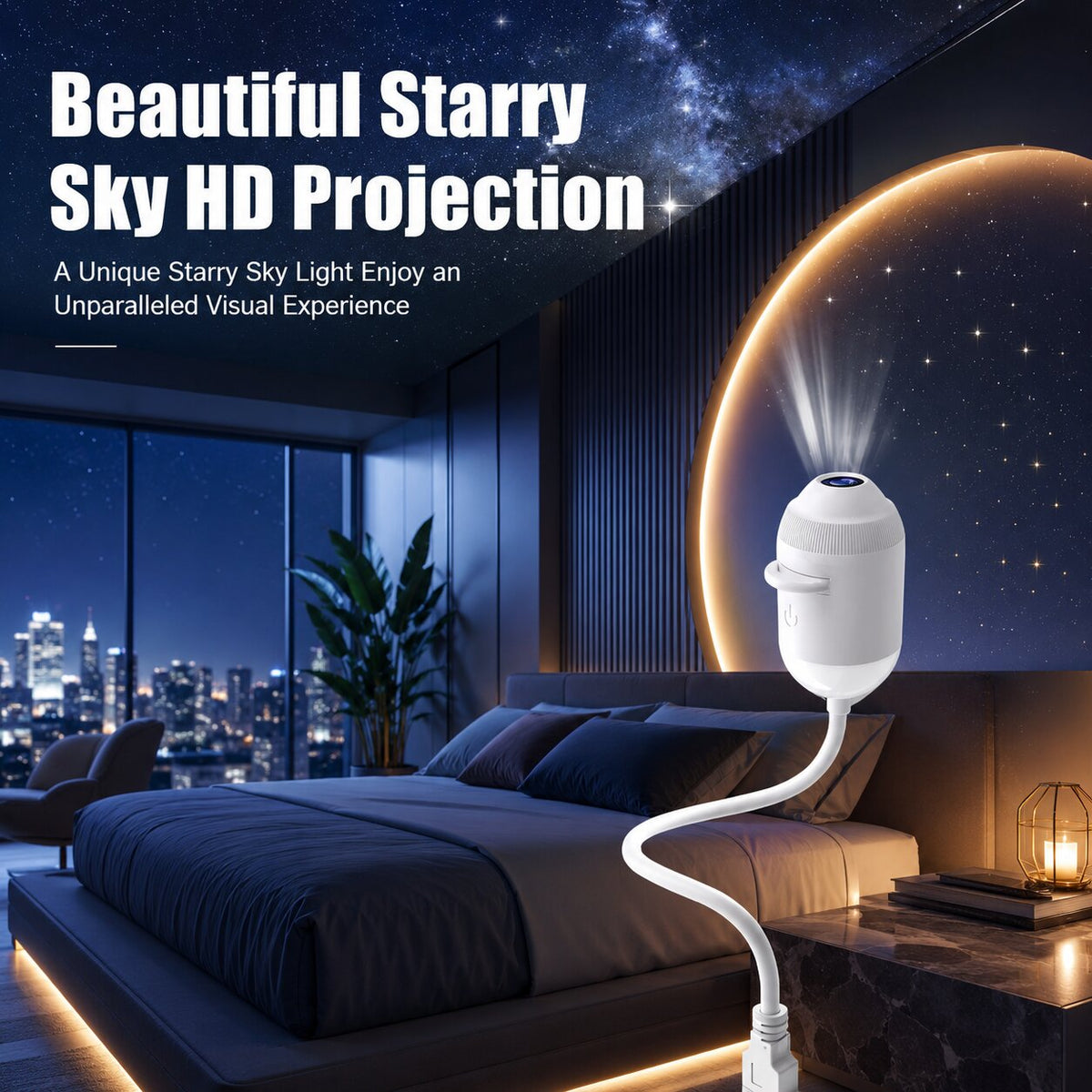 Starfolio - Proyector de cielo estrellado con discos intercambiables