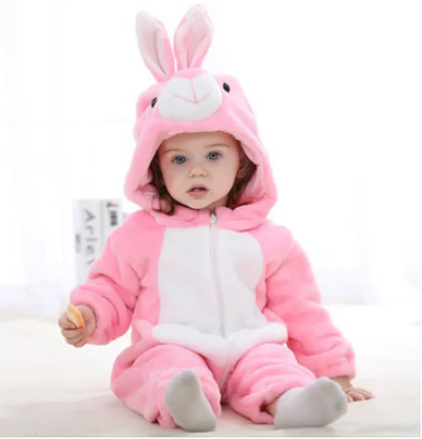 AnimalHoodie – Állatfejes kapucnis polár overál babáknak