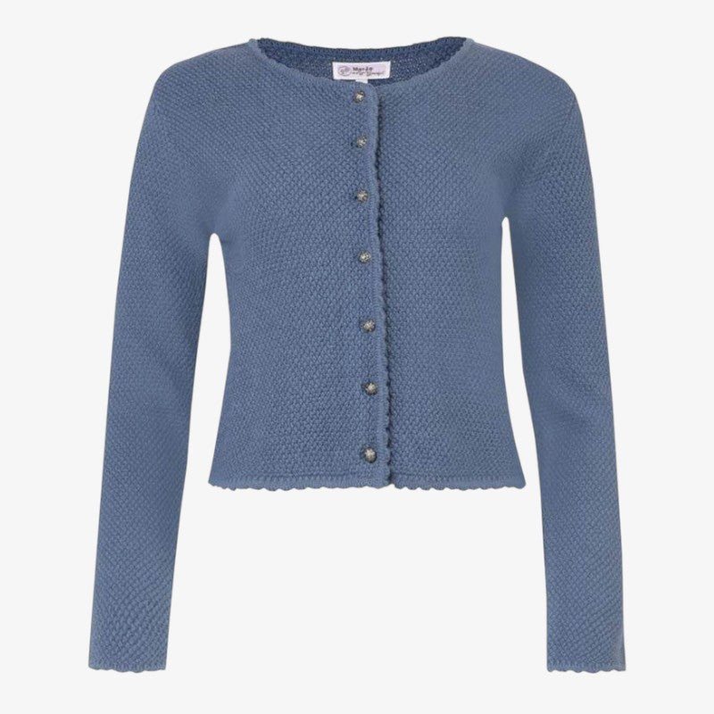 Knitora - Cardigan da donna con abbottonatura frontale