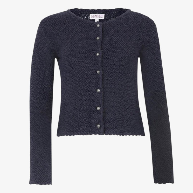 Knitora - Cardigan da donna con abbottonatura frontale