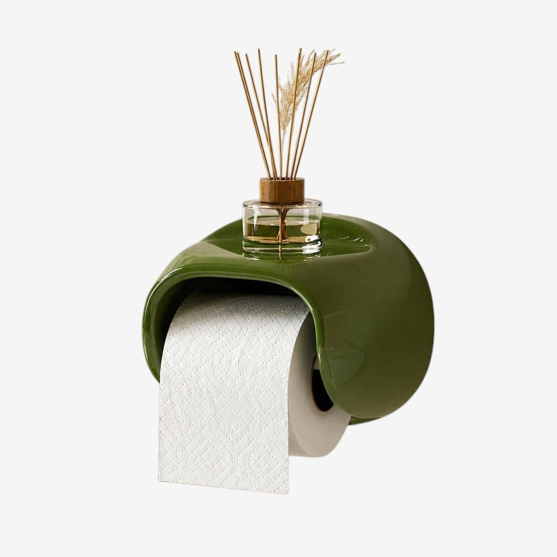 Suporte de papel higiénico de parede Rollledge com prateleira integrada