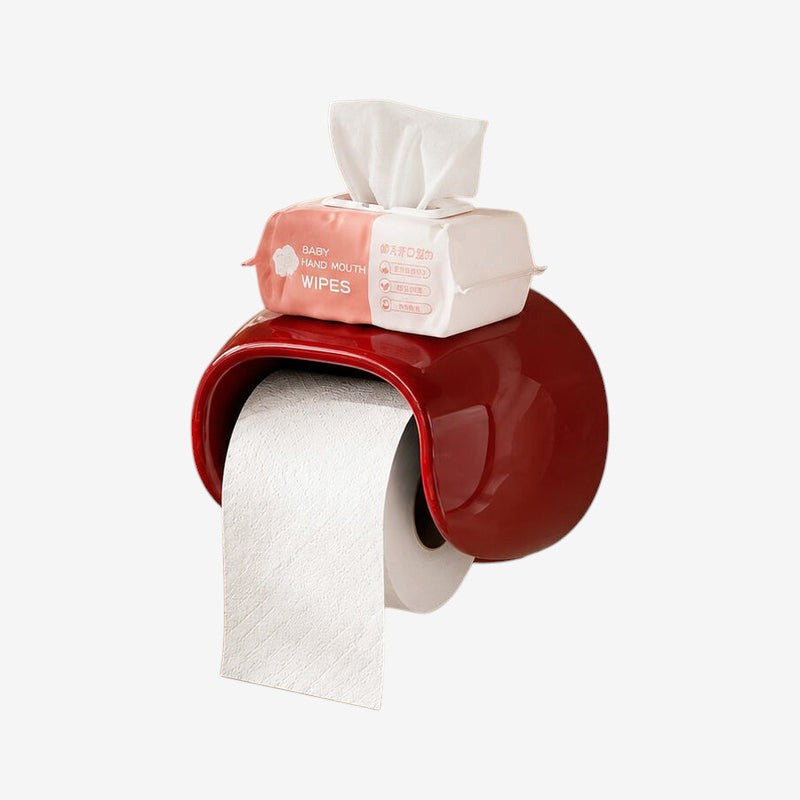 Suporte de papel higiénico de parede Rollledge com prateleira integrada