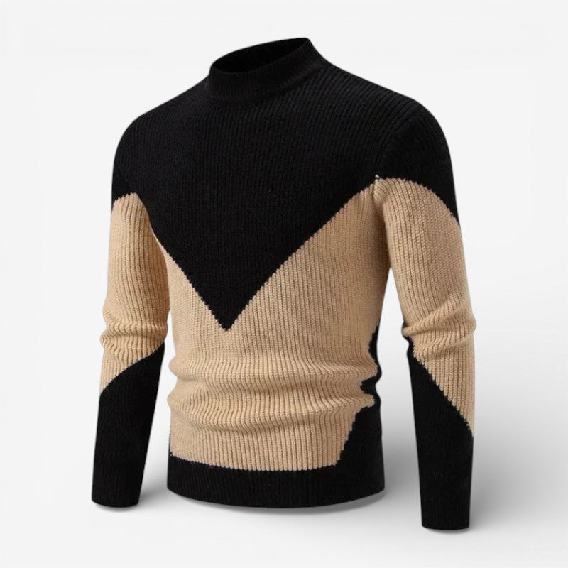 Camden - Long sleeve crew neck sweater with stripe design
