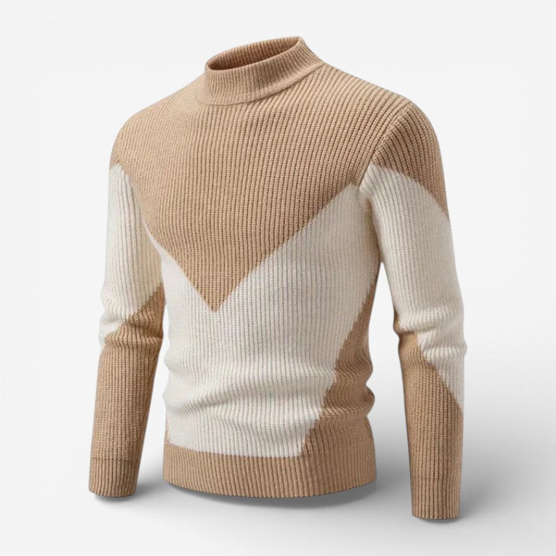 Camden - Long sleeve crew neck sweater with stripe design