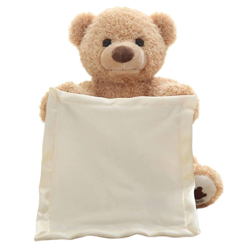 GiggleBear - Animovaný medvídek na schovávanou se zpěvem a hrací funkcí s dekou