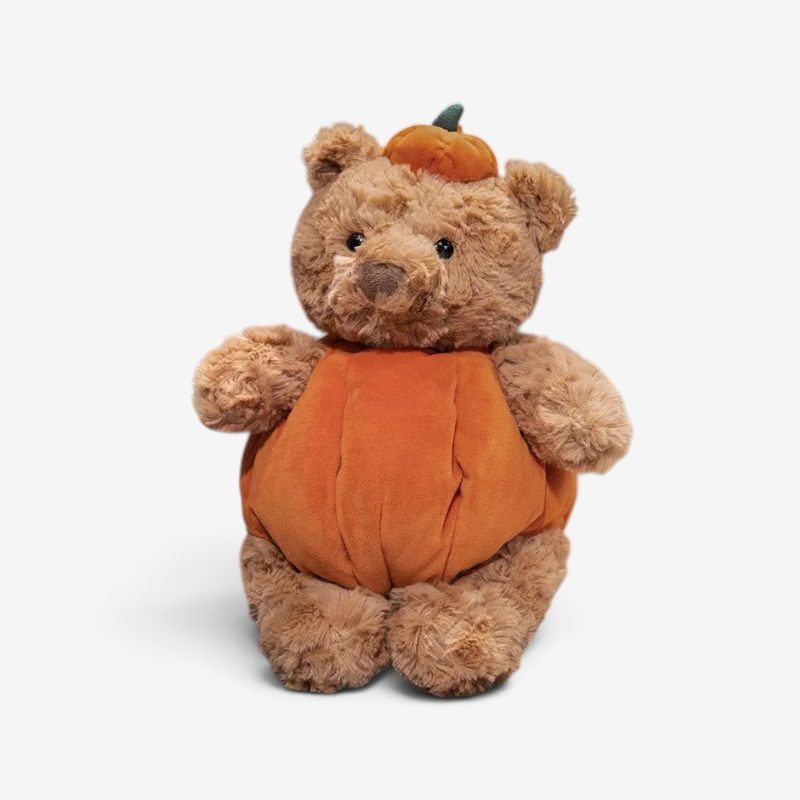 CozyMira - Urso de peluche de Halloween com design de abóbora
