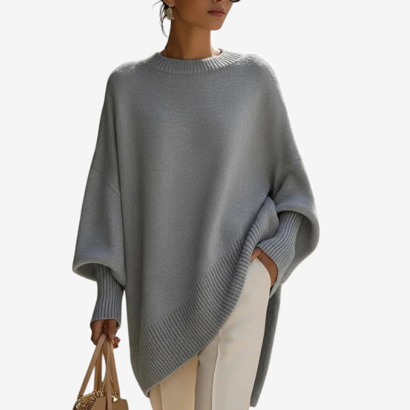 WideForm – Maglione oversize con maniche ampie e orlo asimmetrico