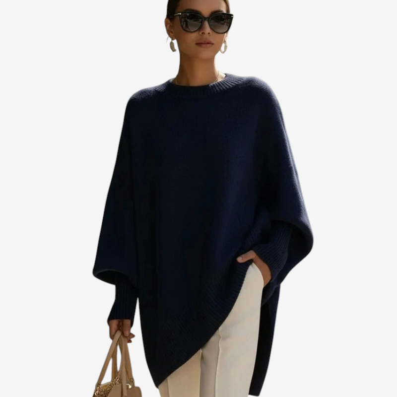 WideForm – Maglione oversize con maniche ampie e orlo asimmetrico