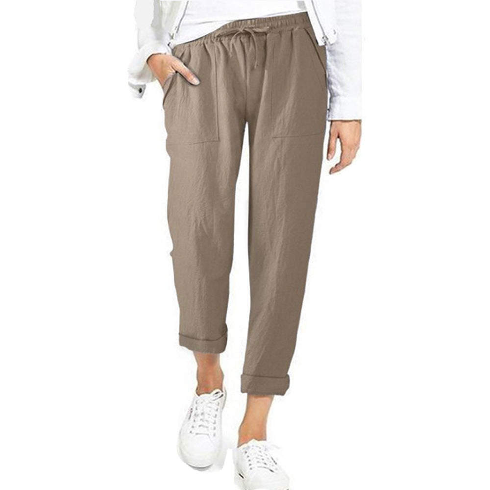 Lena - Relaxed lounge pants with wide-leg fit and functional pockets