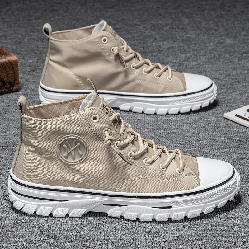 Max - Baskets montantes élégantes avec surpiqûres contrastées pour un look sportif