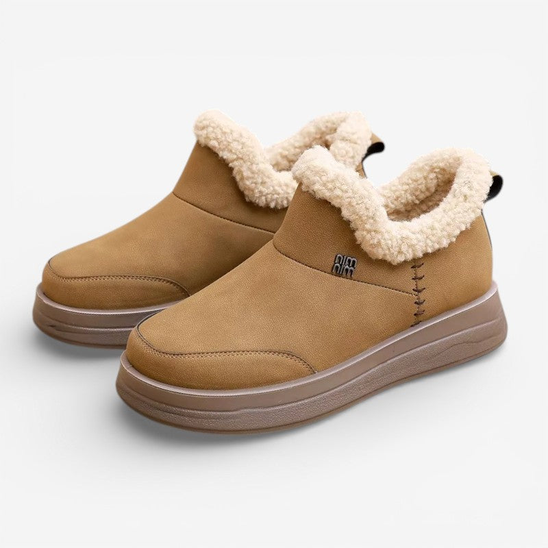 Violet - Round Toe Boots with Slip-On Design