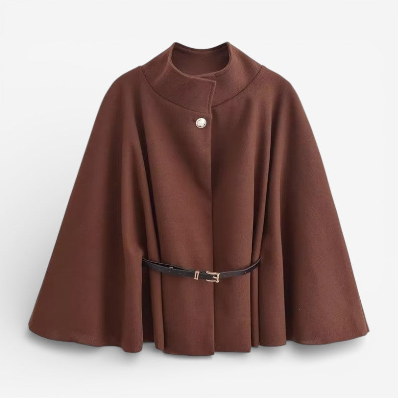 Lexi - Batwing Sleeve Coat with Stand Collar