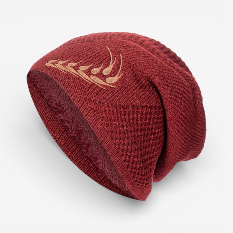 HeadNest - Bonnet doublé polaire avec motif brodé