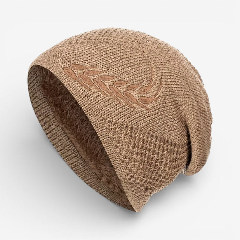 HeadNest - Bonnet doublé polaire avec motif brodé