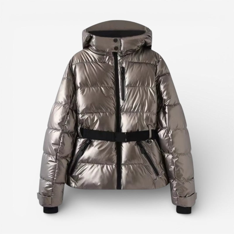 Savannah - Long sleeve hooded jacket with belted waist