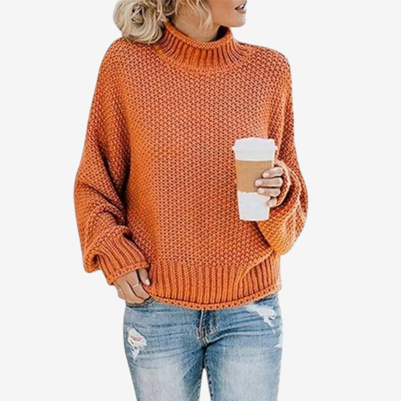 Emily – Sweter z Długimi Rękawami, Okrągłym Dekoltem i Luźnym Krojem