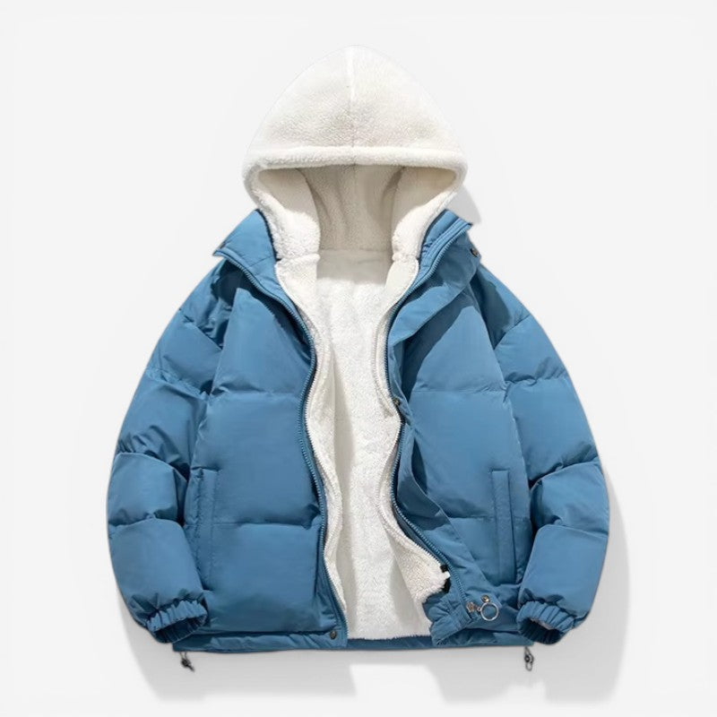 CozyPocket - Jachetă cu glugă și mâneci lungi, buzunare laterale | Închidere cu fermoar și nasturi | Construcție căptușită | Mărimi M–3XL | Verde, Albastru, Roz, Negru, Alb