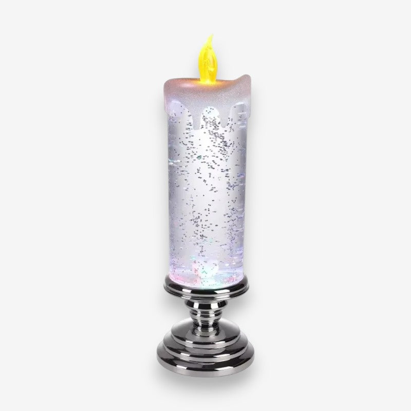 LumiGlow – LED Flameless Candle with Rotating Glitter Lights