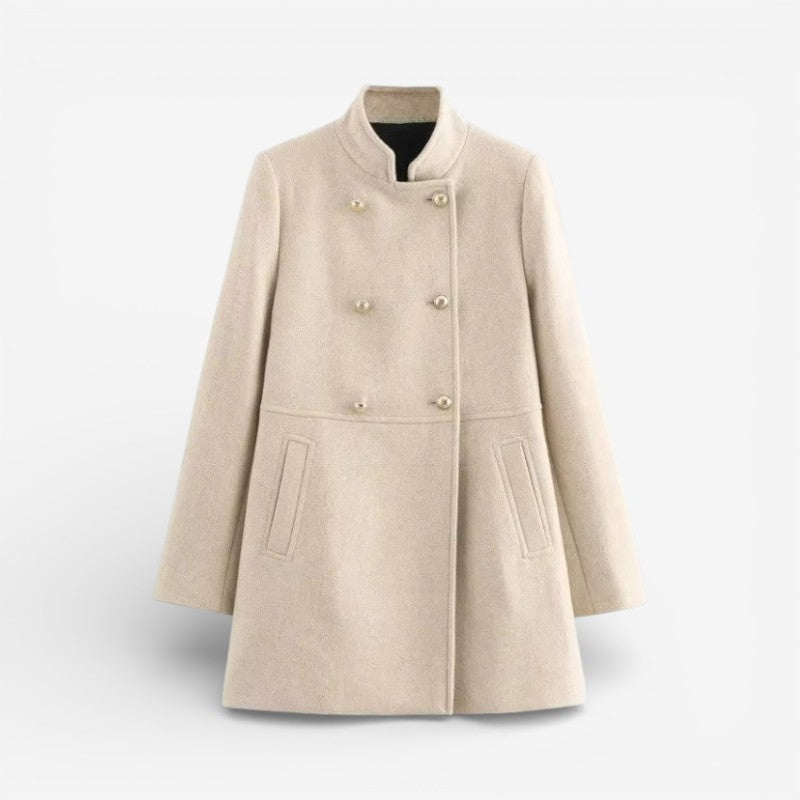 Victoria - Long Sleeve Coat with Button Closure