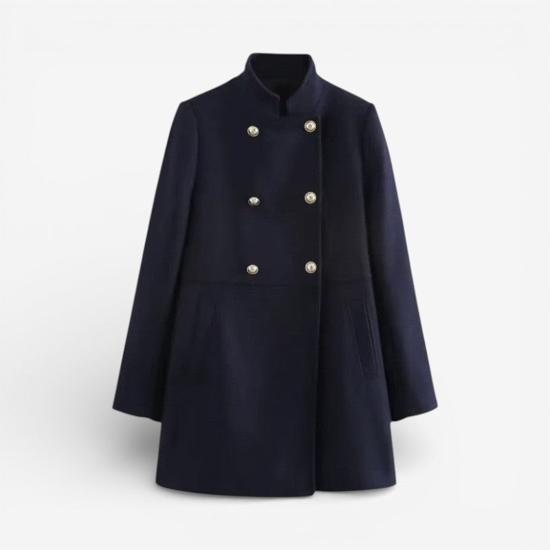 Victoria - Long Sleeve Coat with Button Closure