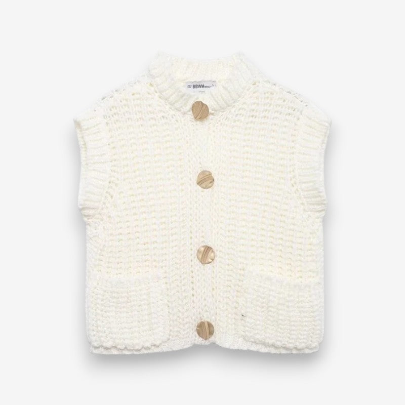 Maelis – Gilet senza maniche con tasche e bottoni