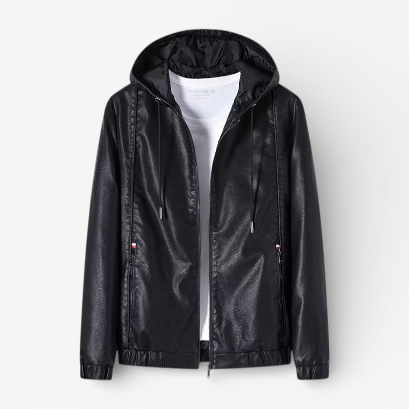 Aidam – Veste à manches longues avec fermeture éclair | Capuche réglable avec poches latérales | Couche extérieure simple pour tous les jours | Tailles S–2XL | Marron, Noir, Gris
